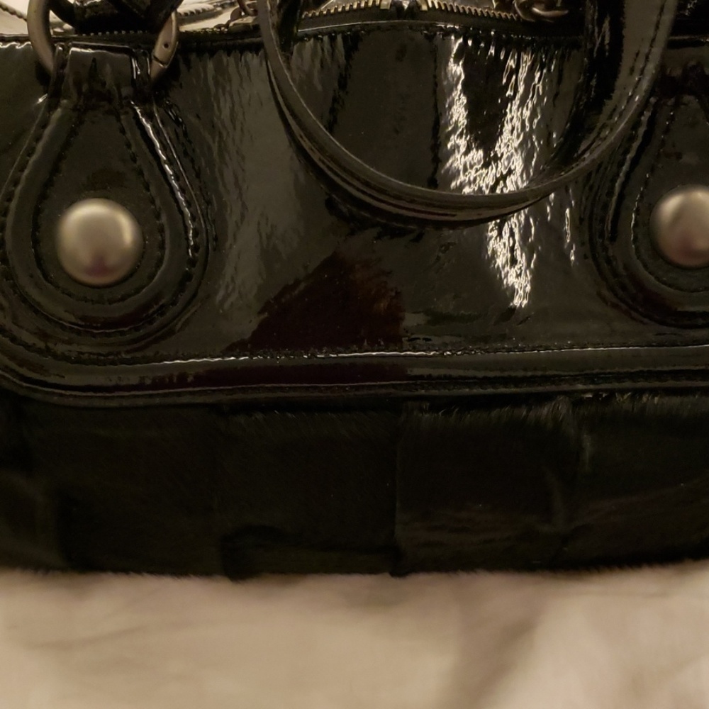 New! FrancescoBiasia Patent Leather Satchel Bag - Picture 7 of 8